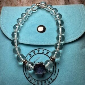 Elegant Silver and Blue Women's Bracelet